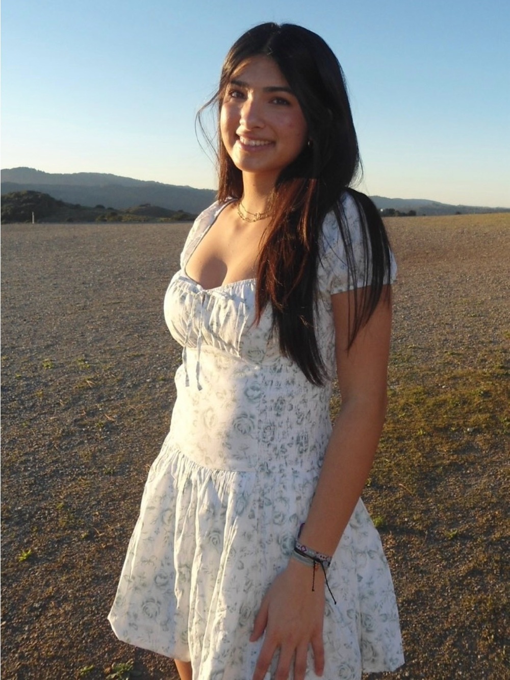 Hollister White Floral Mini Dress